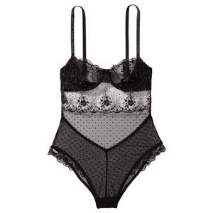 Victoria’s Secret - Wicked Unlined Balconette Teddy in Wicked Black Gold